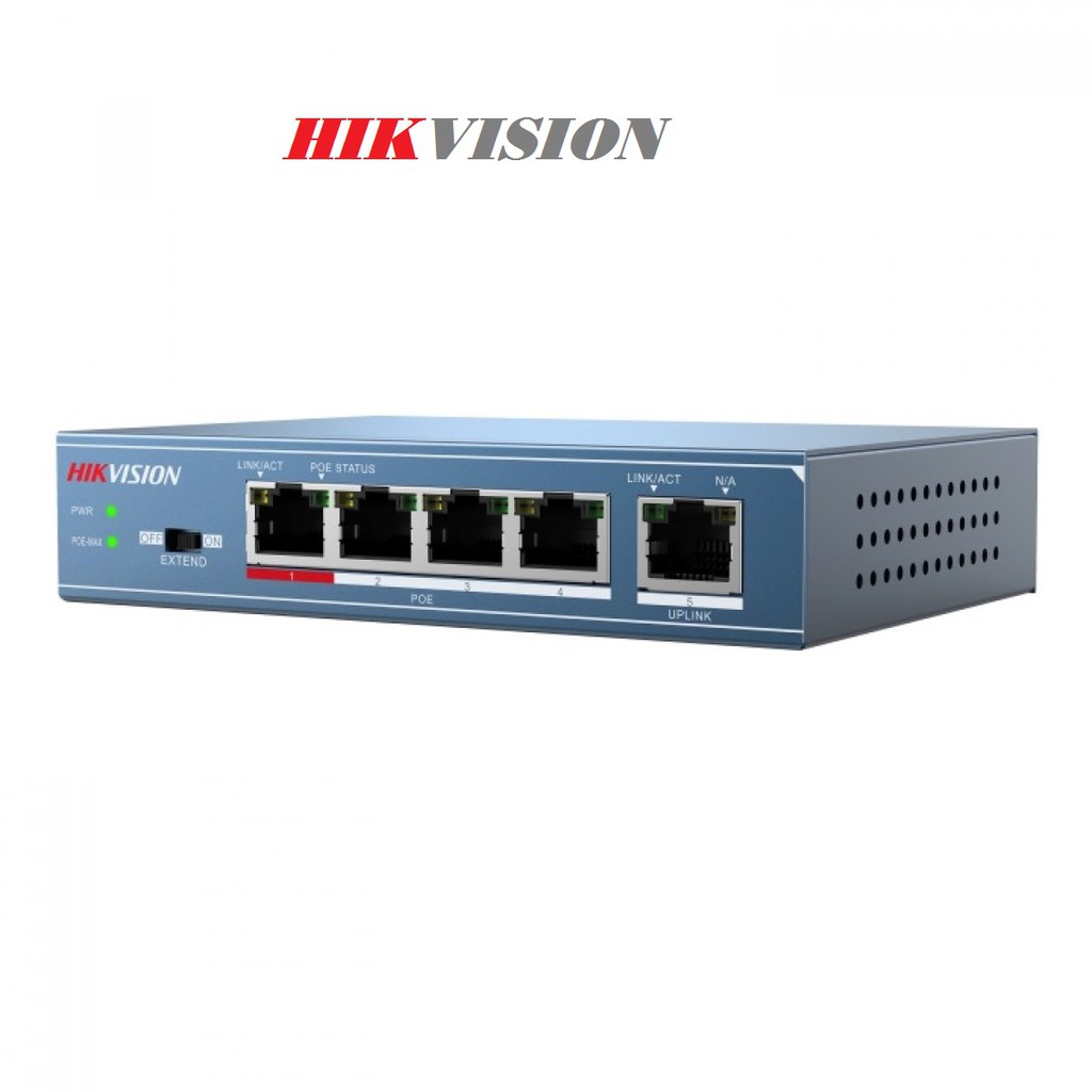 Switch cấp nguồn PoE 5 Port HIKVISION DS-3E0105P-E(B)