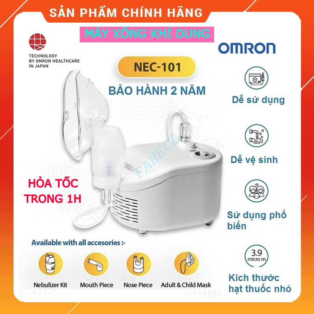 Máy xông mũi họng OMRON NE-C101 - Máy xông khí dung để bàn cho người lớn và trẻ em - Nhật Bản - Chính hãng