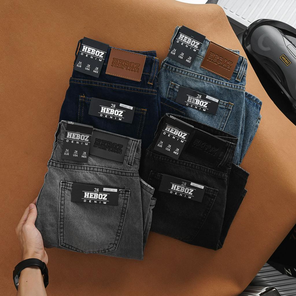 Quần short jean, quần dùi jeans nam chất vải denim form suông Heboz 4M - 00001498