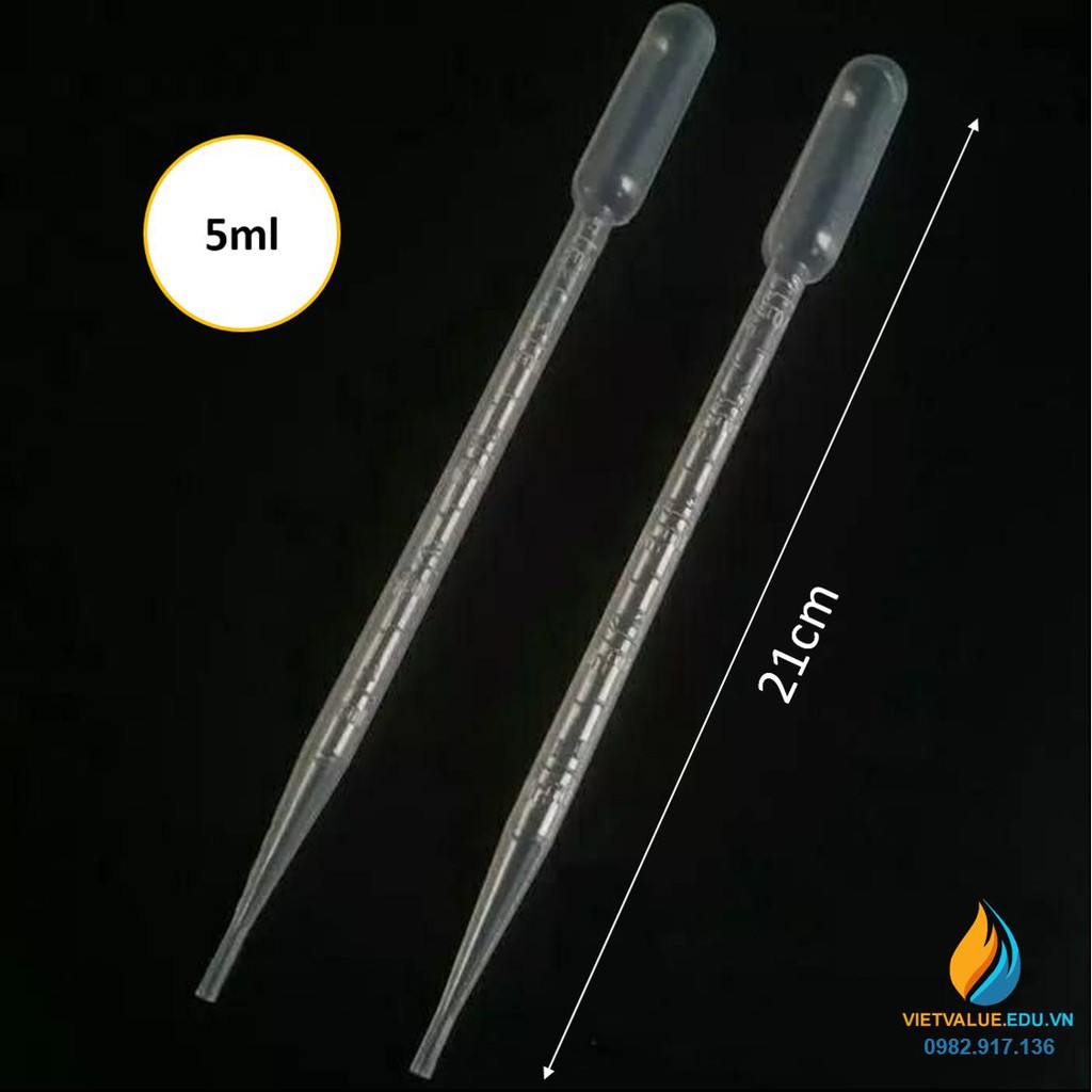 Ống hút nhỏ giọt Pipet nhựa 3ml/5ml (có vạch chia ml)