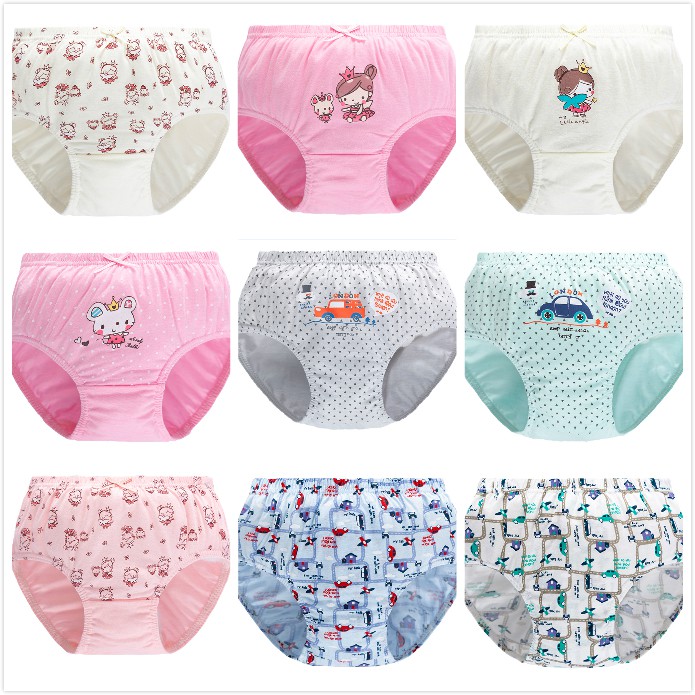 Quần Lót Cotton In Họa Tiết Ngẫu Nhiên Thời Trang Cho Bé Trai B148