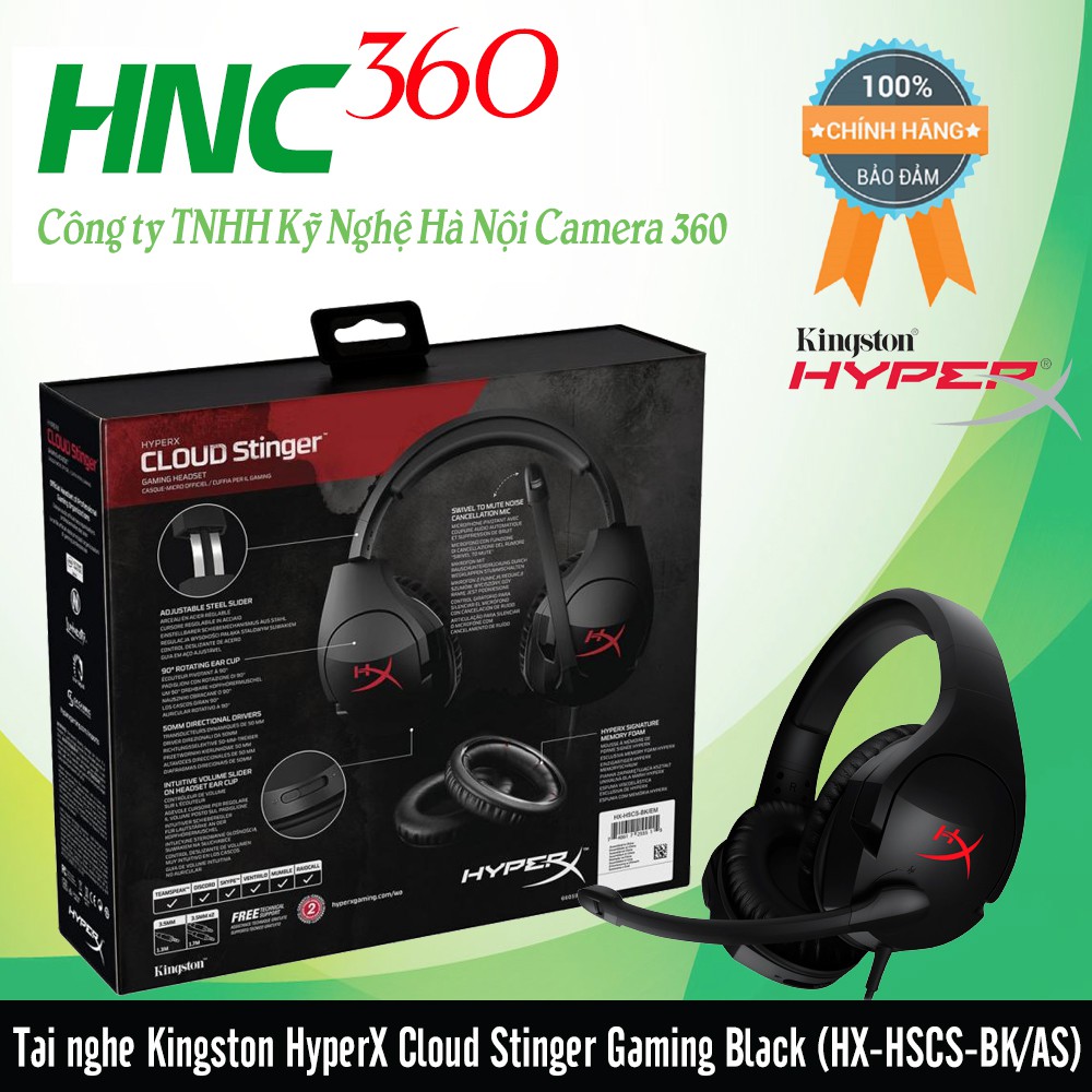 Tai nghe Kingston HyperX Cloud Stinger Gaming Black (HX-HSCS-BK/AS)
