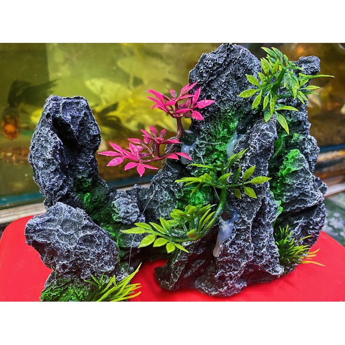 TIỂU CẢNH TRANG TRÍ HỒ CÁ NON BỘ 19X7X14CM