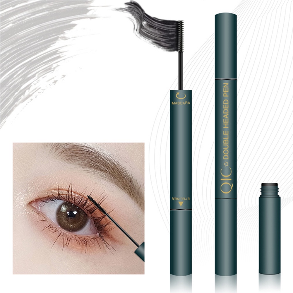 [Hàng mới về] Bút kẻ mắt và mascara 2 trong 1 QIC màu đen không thấm nước lâu trôi khô nhanh JP6