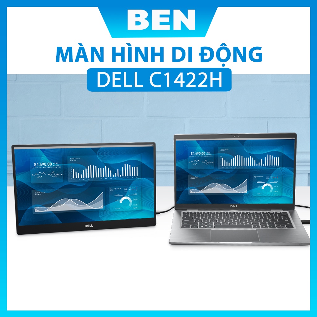 Màn hình di động Dell C1422H 14inch FHD/ IPS/ 60Hz/ USB-C/ LED/ 3Yrs chính hãng