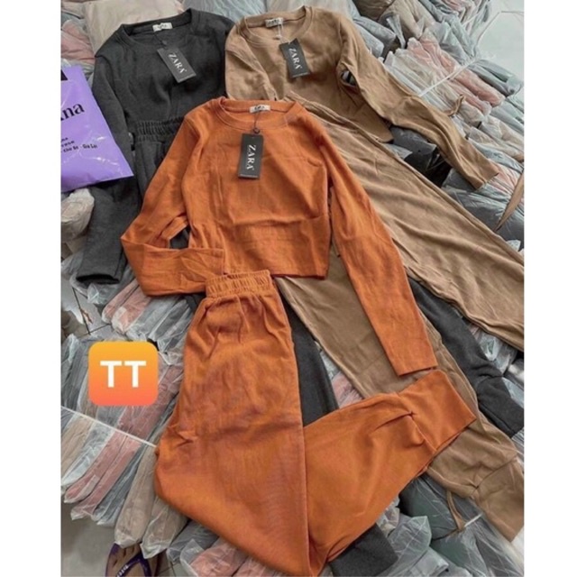 Set bộ thun borip trơn tay ngắn/tay dài HÌNH THẬT SHOP CHỤP