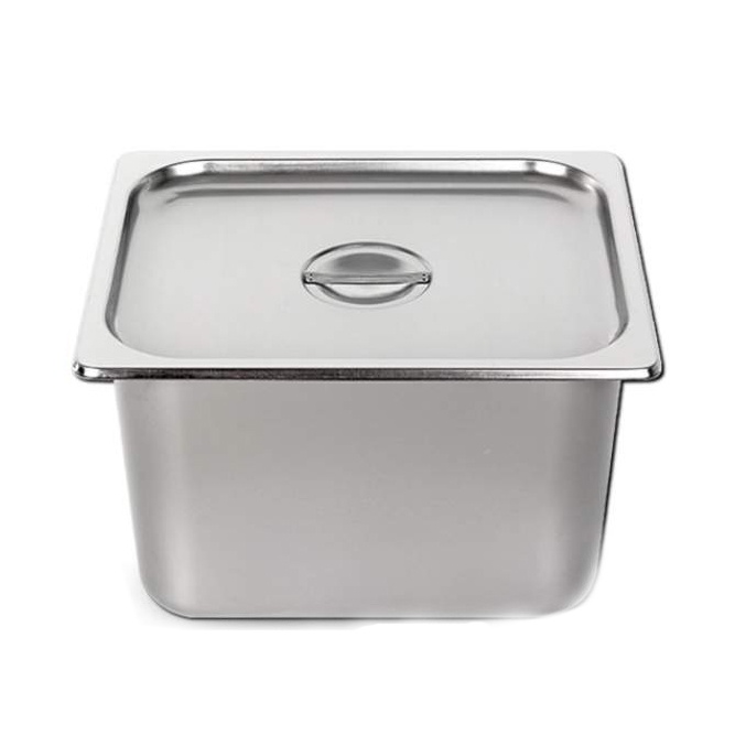 Khay đựng topping inox 1/6 có nắp