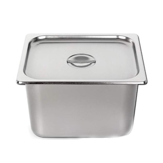 Khay đựng topping inox 1/6 có nắp