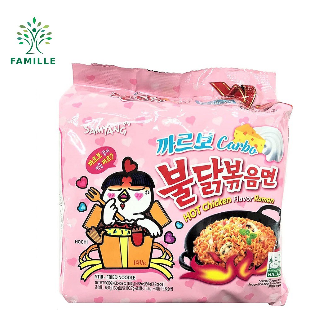 Combo 5 Gói Mì Cay Samyang Sốt Kem Carbonara - Hàn Quốc