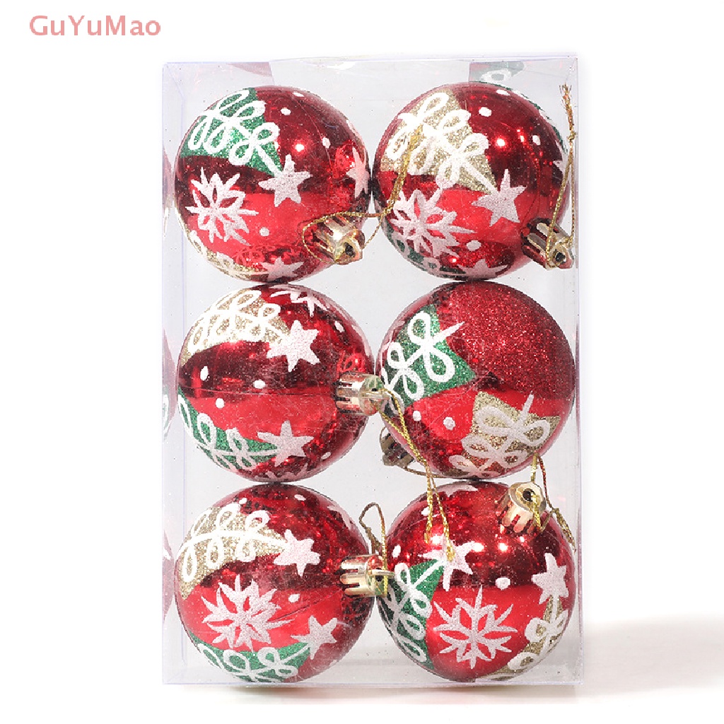 Hộp 6 Trái Châu Trang Trí Cây Thông Giáng Sinh