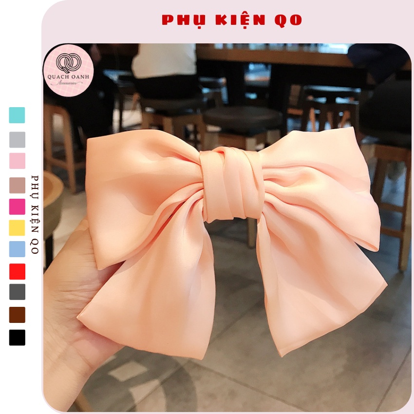 Kẹp tóc nơ màu pastel nữ tính KT03