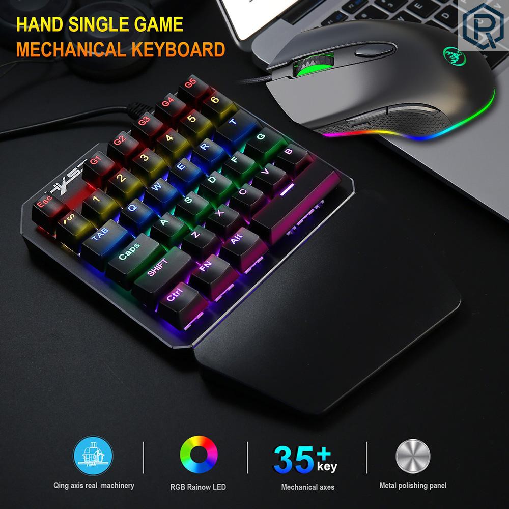 Chuột Quang Có Đèn Led 6 Nút Hxsj J100 + S500 J100 35 Nút Bấm Dùng Để Chơi Game