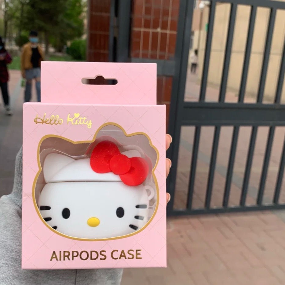 Vỏ Bảo Vệ Hộp Sạc Tai Nghe AirPods 2 3 pro 3 Hình Hello Kitty Dễ Thương