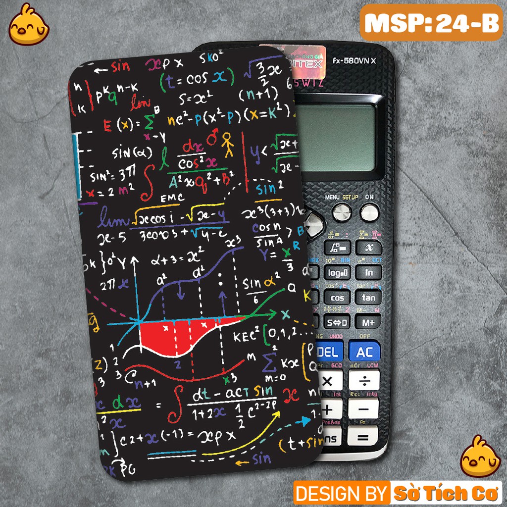 Miếng decal dán máy tính fx-570, fx-580, fx-880, Casio, Vinacal,... Math MSP: 24