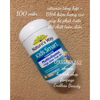 Viên Nature Way Kids Smart Complete Multivitamin high DHA fish oil 50 viên và 100 viên