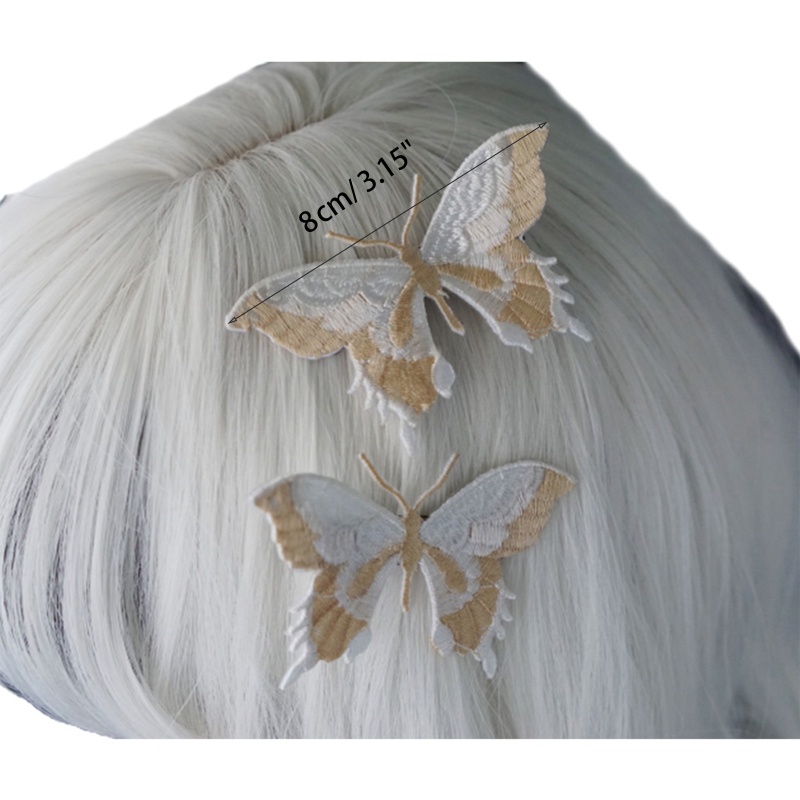 Trâm Cài Tóc Thêu Hình Bướm Phong Cách Gothic