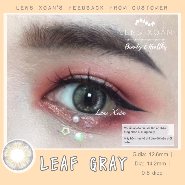 KÍNH ÁP TRÒNG LEAF GRAY ( XÁM ÁNH XANH RÊU)