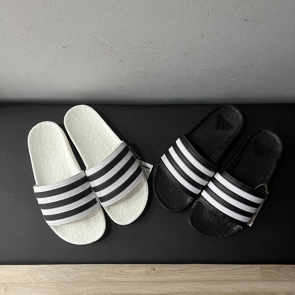 Dép Adidas Boost Thể Thao Thời Trang Màu Trắng Và Đen Nam Nữ Có Sẵn FY8154 / FY8155