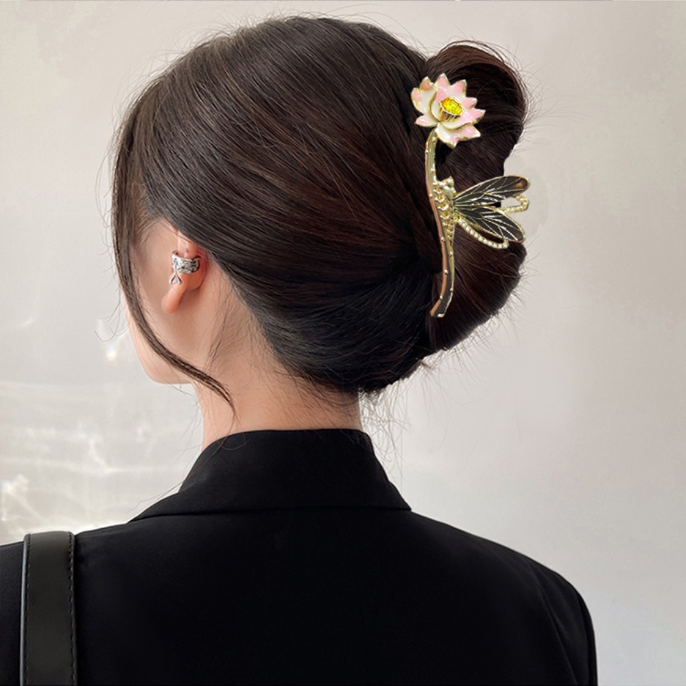 Kẹp Tóc Hoa Sen Đính Ngọc Trai Giả Bằng Hợp Kim Thời Trang Thanh Lịch Dành Cho Nữ