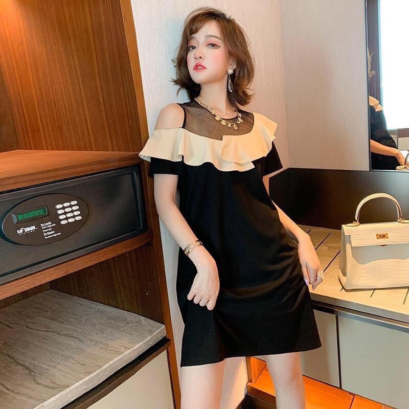 Váy thời trang công sở❤️Freeship❤️Đầm thiết kế dáng chữ A cổ bèo hàng Quảng Châu cao cấp HV201