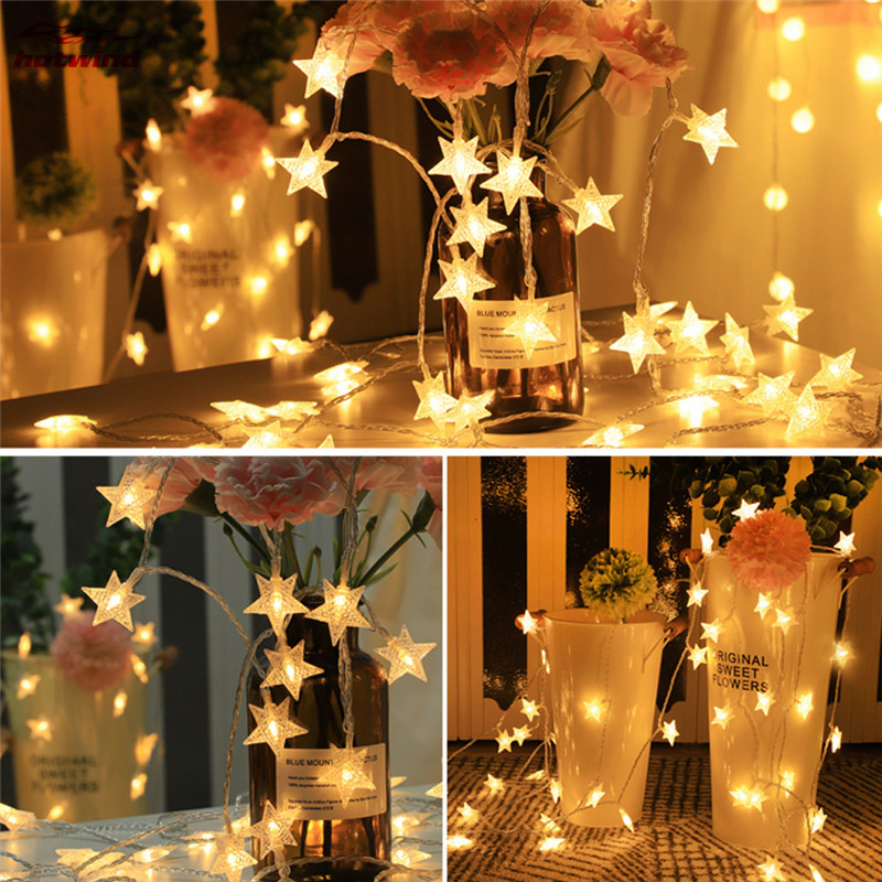 Dây Đèn Led Hình Ngôi Sao Trang Trí Nội Thất Cho Giáng Sinh Halloween