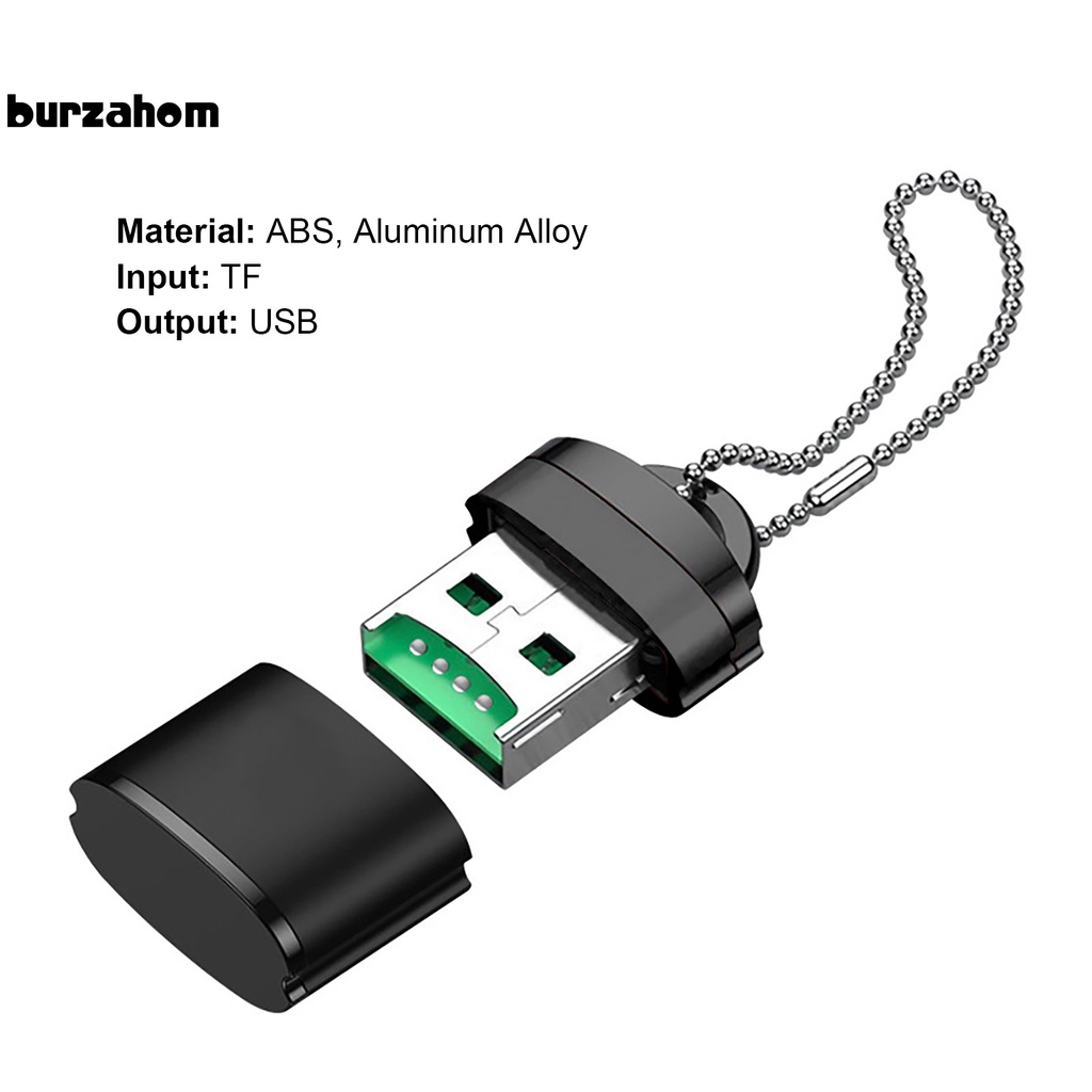 Đầu Đọc Thẻ Nhớ Usb Tf Thiết Kế Nhỏ Gọn Chống Rỉ Sét Có Móc Treo Tiện Dụng