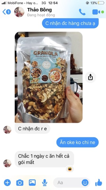 250gram granola nhà làm siêu nhiều hạt