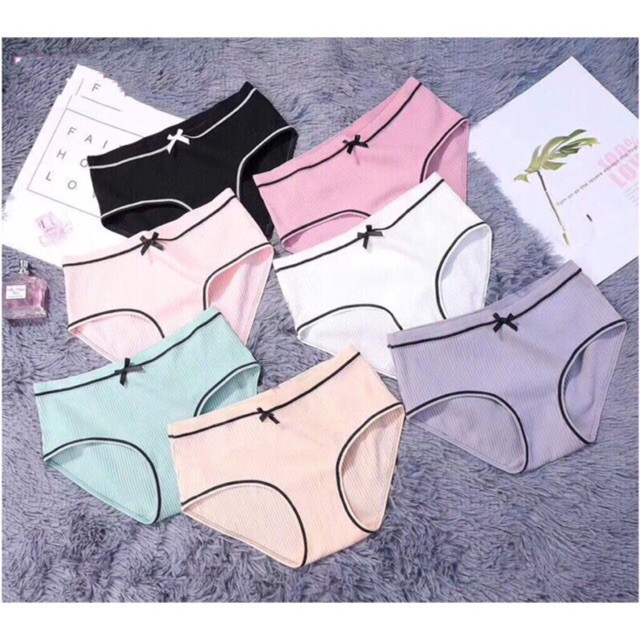 Quần Lót Nữ💔FREESHIP💔Quần Lót Gân Tăm Đính Nơ