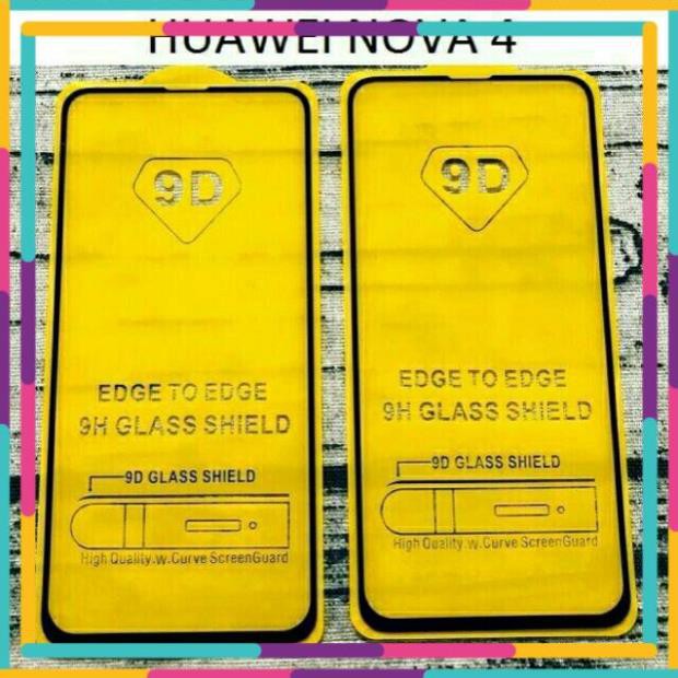 Dán full màn 9D glue cho Huawei Nova 4