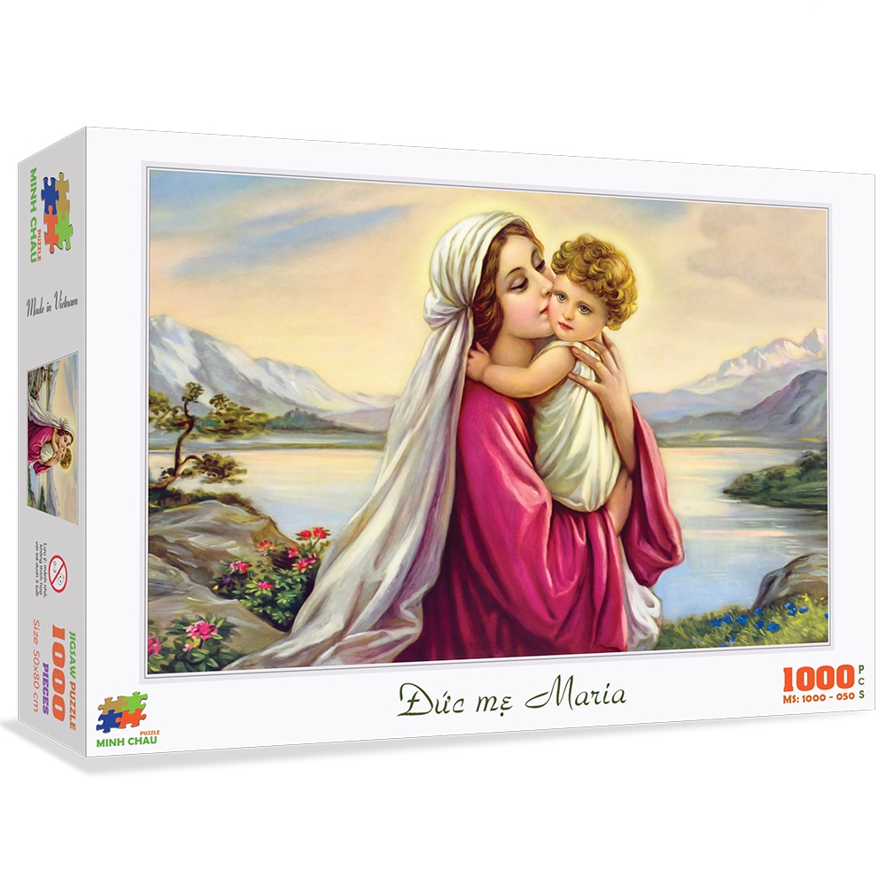 Bộ tranh xếp hình cao cấp 1000 mảnh – Đức Mẹ Maria (50x80cm)