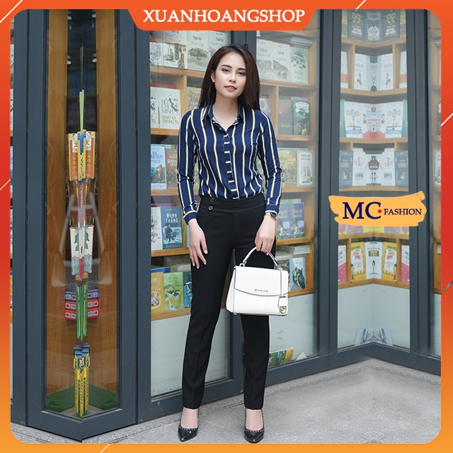 Quần Tây Nữ  Mc Fashion Ống Đứng Đẹp, Lưng Cao, Kiểu Âu Phục Nữ Công Sở,Có 2 Màu ( Xanh Tím Than, Đen ) Q0285 | BigBuy360 - bigbuy360.vn