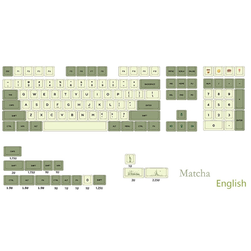Bộ 124 Phím Pbt Thay Thế Cho Bàn Phím Cơ