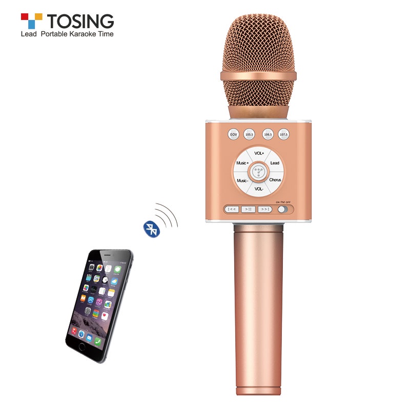 Micro Không Dây Hát Karaoke Tosing Q12 kèm loa bluetooth, 2 Trong 1 Cho Điện Thoại / Máy Tính Bảng/ oto/ tv