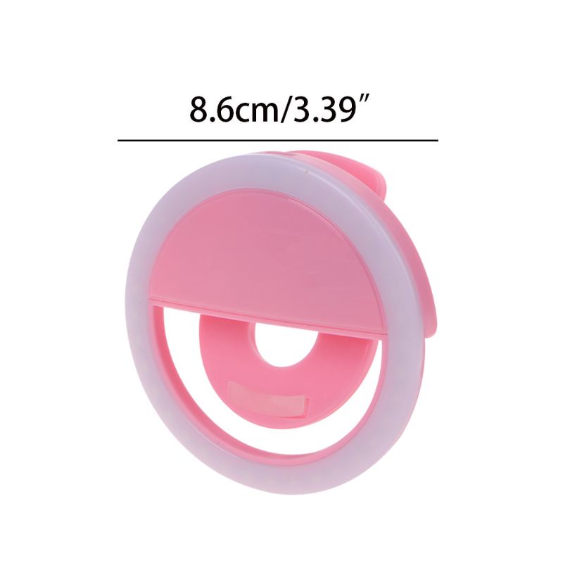 Đèn LED Tròn Kẹp Điện Thoại 36 Bóng Có Thể Sạc Lại Bằng Cổng USB Hỗ Trợ Chụp Ảnh Selfie