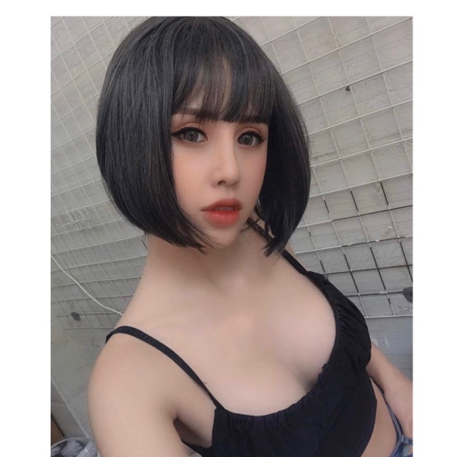 Tóc giả nữ cả đầu 🤡FREESHIP🤡 Tóc giả nguyên đầu cúp 20cm