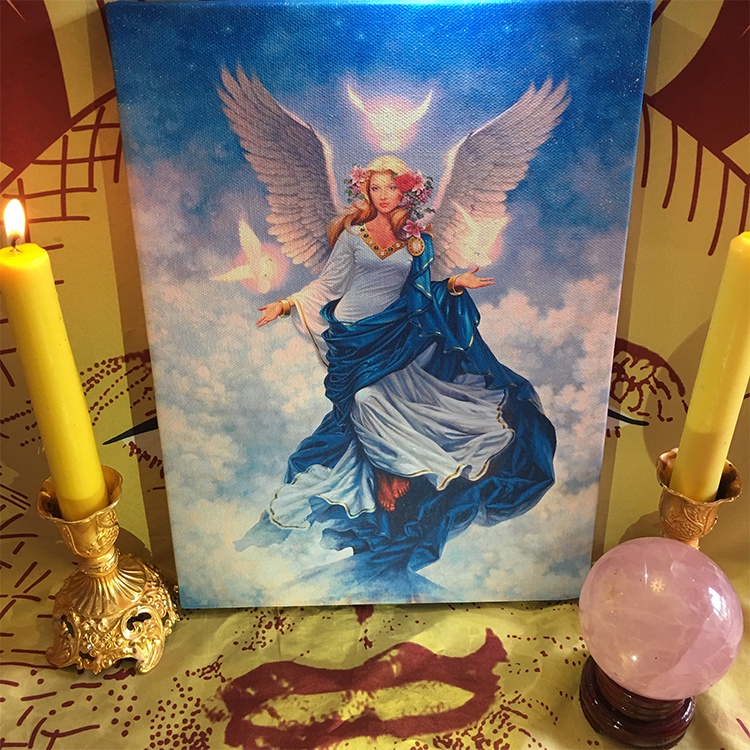 Đồ dùng ma thuật Lễ Altar Tượng Tổng Lãnh Thiên Thần Haniel Tổng Lãnh Thiên Thần Haniel Chữa Bệnh Ch