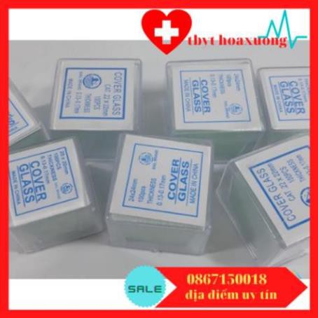 (com bo10 hộp )Lamen kính hiển vi 22x22mm