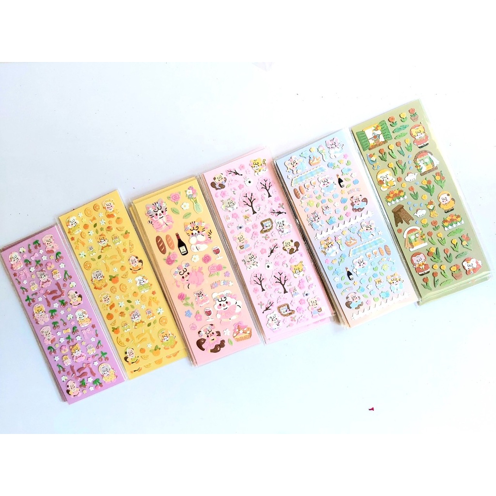 Sticker trang trí toploader hoạt hình dễ thương