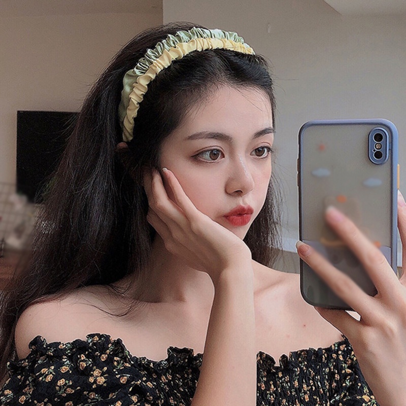 Băng Đô Cài Tóc Chống Trượt Màu Trơn Thời Trang Mùa Hè Dễ Thương