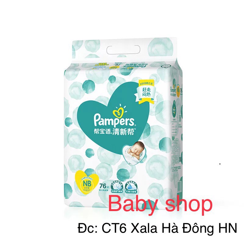 Bỉm Pamper - Nội địa Trung cao cấp NB76/S64/M54/L42/XL34