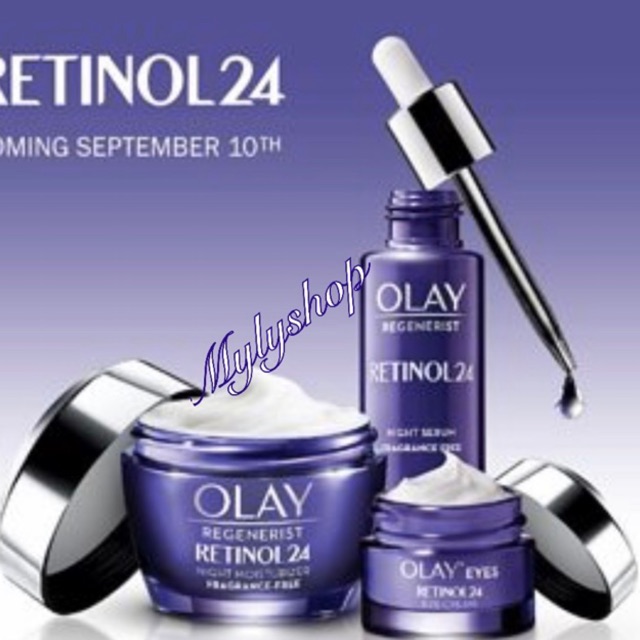Combo Serum 2 món Olay Regenerrist retionol 24  & kem Olay Regenerist night Retinol 24