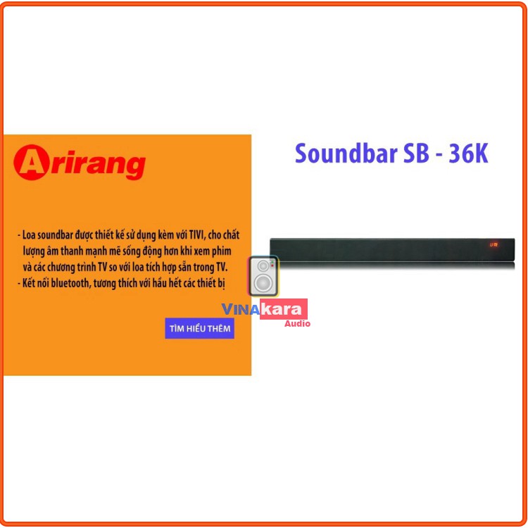 Loa thanh Soundbar Arirang SB-36K 60W Chính hãng