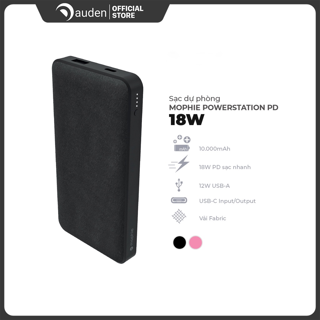 Sạc dự phòng Mophie Powerstation 10,000mAh Power Delivery Hỗ trợ sạc nhanh PD 18W