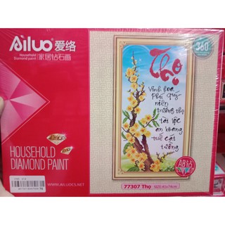 Tranh đính đá Thọ 77307 (chưa đính)