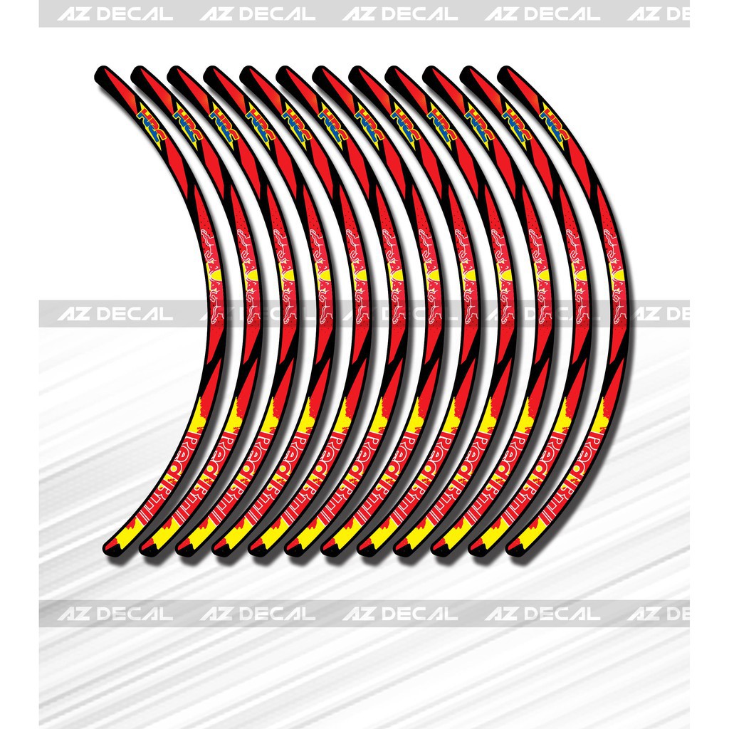 Tem Dán Mâm Xe Red Bull Phản Quang | TV19 | Decal Dán Vành Xe Chống Nước, Chống Bong Tróc