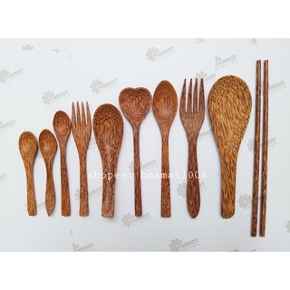Muỗng, thìa, nĩa, đũa, vá múc xới cơm, muôi múc canh, que quét gỗ dừa