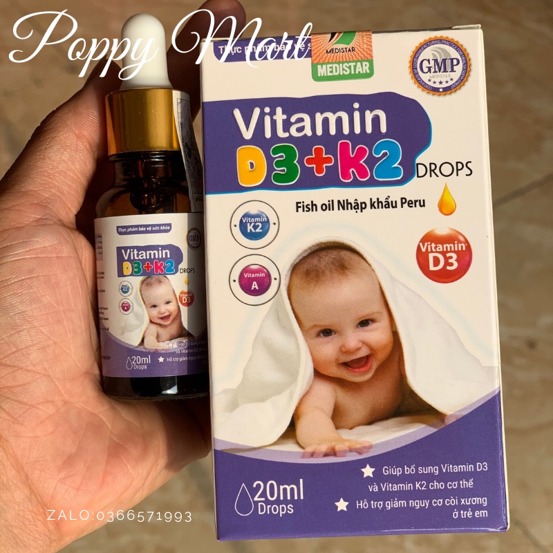 Vitamin D3+K2 Fish oil Nhập khẩu Peru,Giúp hấp thụ tối đa canxi,tăng trưởng chiều cao.