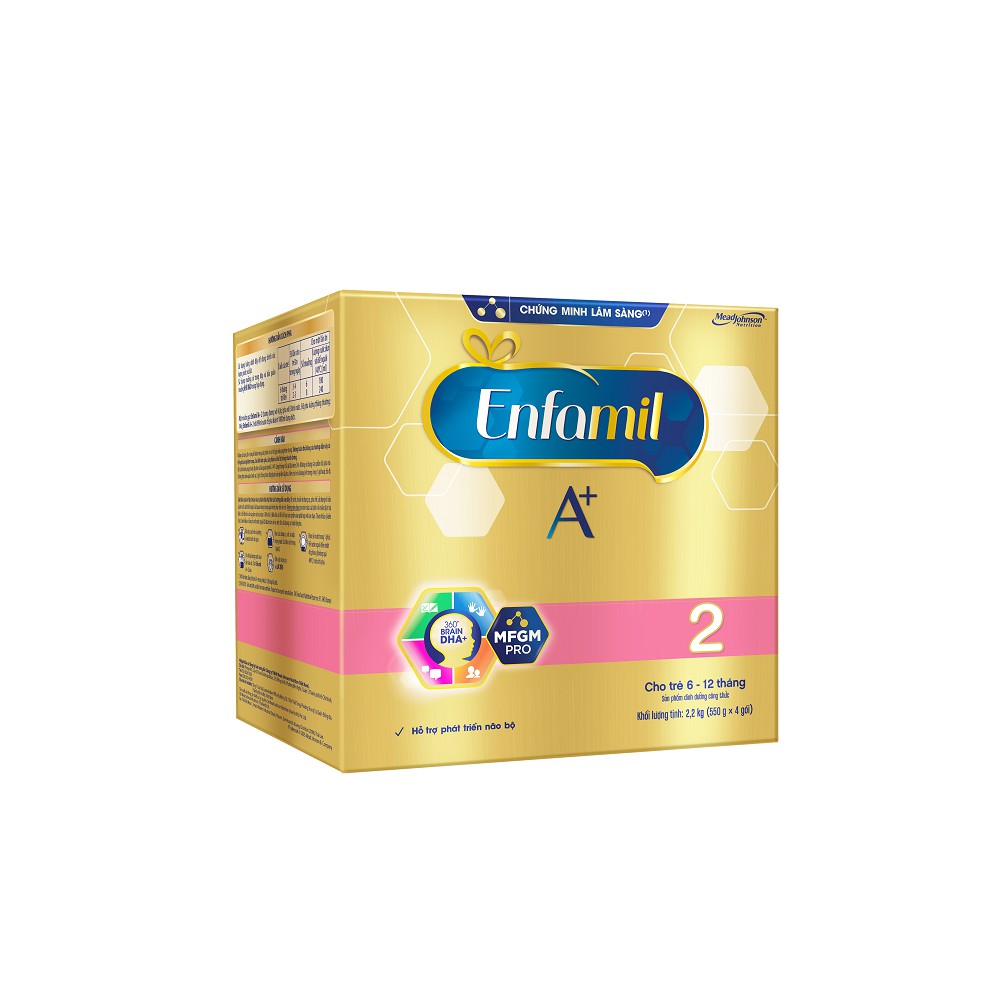 Sữa bột Enfamil A+ 2 Hộp giấy 2.2kg