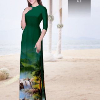 Vải áo dài in 3d lụa nhật