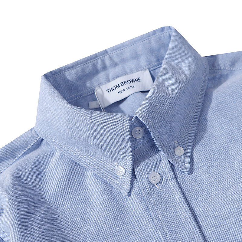 Áo Sơ Mi Dài Tay Đơn Giản Phong Cách THOM Browne Có Sẵn Cho Cả Nam Và Nữ